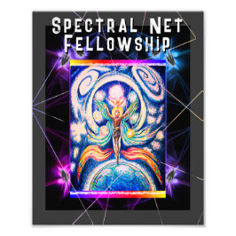 Cosmic Juggler Spectral Net Fellowship Foto Afdruk
