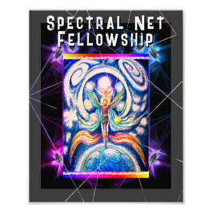 Cosmic Juggler Spectral Net Fellowship Foto Afdruk