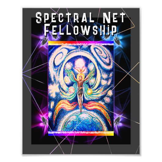Cosmic Juggler Spectral Net Fellowship Foto Afdruk (Voorkant)