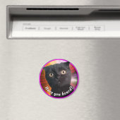 COSMIC KAT BUDDY CLASSIC ROND STICKER MAGNEET (Insitu (Vaatwasser))