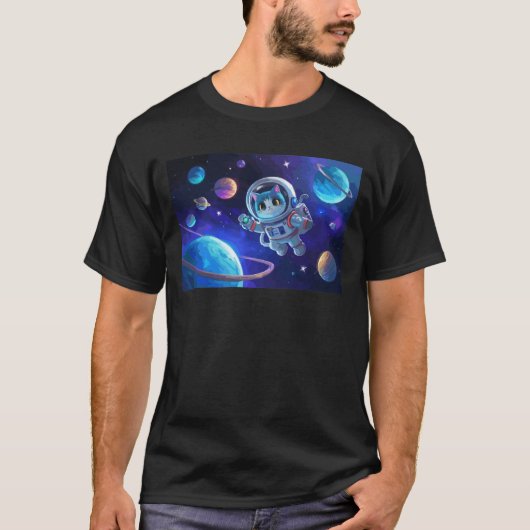 Cosmic Kat Explorer T-shirt (Voorkant)