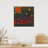 Cosmic Kerstmis Poster (Keuken)