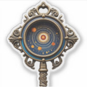 Cosmic Key Sticker:  ontwerp met een wervelende Sticker (Voorkant)