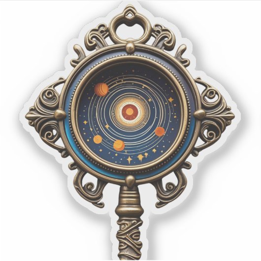 Cosmic Key Sticker:  ontwerp met een wervelende Sticker (Voorkant)