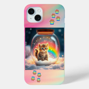 Cosmic Kitten Quest iPhone 15 Mini Hoesje