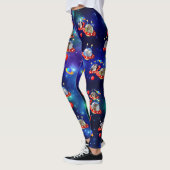 Cosmic Kittens in Alien Spaceship UFO Sci-fi Scene Leggings (Links)
