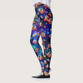 Cosmic Kittens in Alien Spaceship UFO Sci-fi Scene Leggings (Links)