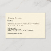 Cosmic Latte Vacuum Reinigingstapijt Visitekaartje (Achterkant)