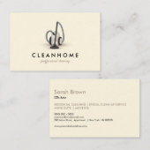 Cosmic Latte Vacuum Reinigingstapijt Visitekaartje (Voorkant / Achterkant)