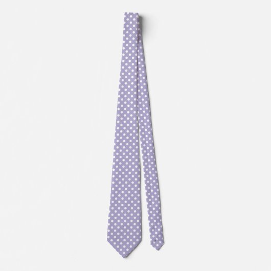 Cosmic lavender paarse polka dots stropdas (Voorkant)