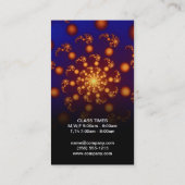 Cosmic | Levendige, gouden lotus Visitekaartje (Achterkant)