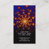 Cosmic | Levendige, gouden lotus Visitekaartje (Achterkant)