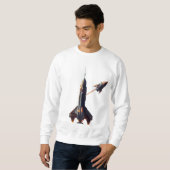 Cosmic Liftoff: Spaceship Launch T - shirts (Voorkant volledig)
