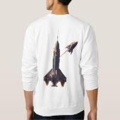 Cosmic Liftoff: Spaceship Launch T - shirts (Achterkant)