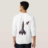 Cosmic Liftoff: Spaceship Launch T - shirts (Achterkant volledig)
