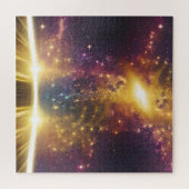 Cosmic light speed galaxster dimensie landschap legpuzzel (Horizontaal)