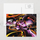 Cosmic Lightning Abstract Briefkaart (Voorkant / Achterkant)