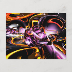 Cosmic Lightning Abstract Briefkaart