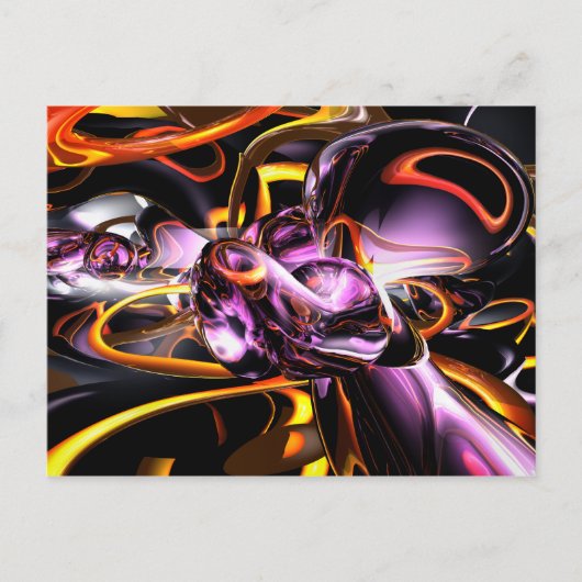 Cosmic Lightning Abstract Briefkaart (Voorkant)