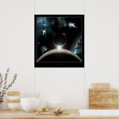 Cosmic Lights Poster (Keuken)