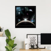 Cosmic Lights Poster (Thuiskantoor)