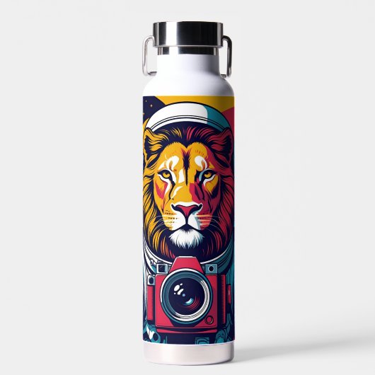 Cosmic Lion Astronaut Mug | Bold Space Art Coffee  Waterfles (Voorkant)