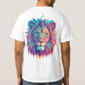 Cosmic Lion geometrisch T-shirt ontwerp (Achterkant)