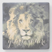 COSMIC LION KING | Aangepast Onderzetter steen (Voorkant)