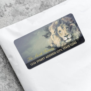 COSMIC LION KING   Aangepaste Adresetiketten Etiket