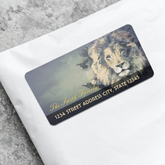 COSMIC LION KING | Aangepaste Adresetiketten Etiket