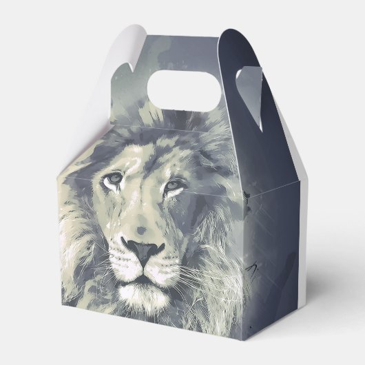 COSMIC LION KING | Aangepaste Gable Favor Cadebox Bedankdoosjes (Voorkant Zijde)