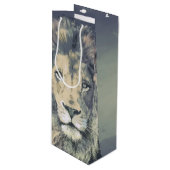 COSMIC LION KING | Aangepaste Gift Bag — Wijn Cadeautas (Voorkant Gekanteld)