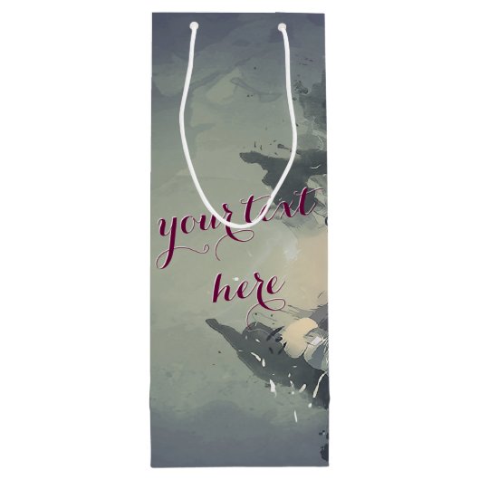 COSMIC LION KING | Aangepaste Gift Bag — Wijn Wijn Cadeautas (Achterkant)