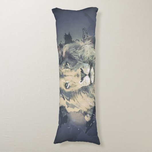 COSMIC LION KING | Aangepaste hoofdpijp Lichaamskussen (Voorkant Verticaal)