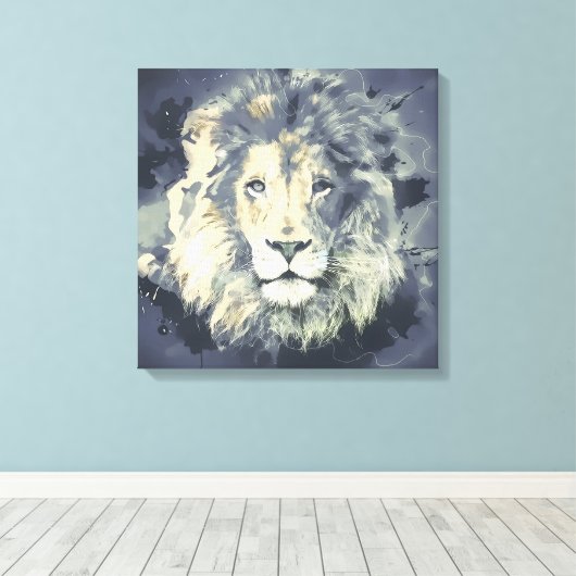 COSMIC LION KING CANVAS PRINT (Insitu (Houten vloer))