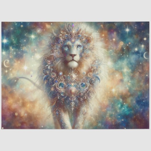 Cosmic Lion King Decoupage Tissuepapier (Voorkant)