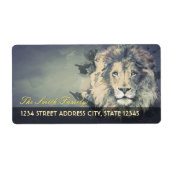 COSMIC LION KING | Etiketten voor aangepaste retou (Voorkant)