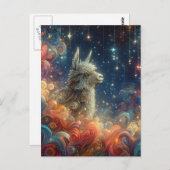Cosmic Llama Briefkaart (Voorkant / Achterkant)