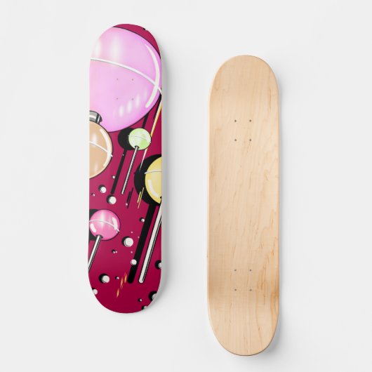 Cosmic Lollipops Skateboard Deck (Voorkant)