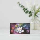 *~* Cosmic Lotus Celestial Chakra Symbolen Cosmos Visitekaartje (Staand voorkant)