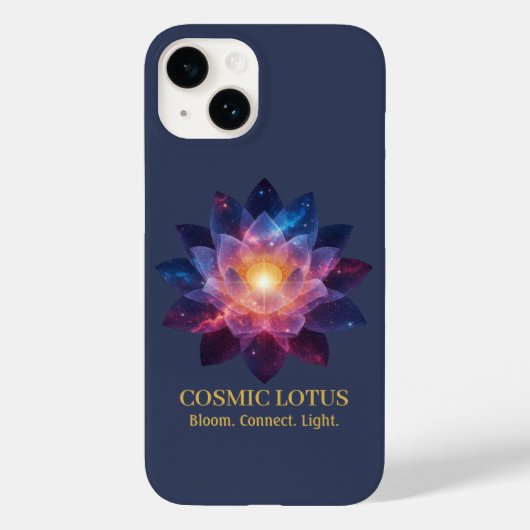 Cosmic Lotus Flower | Galaxy Bloom Energy Case-Mate iPhone Case (Achterkant)