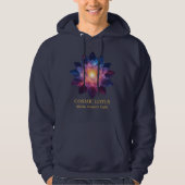 Cosmic Lotus Flower | Galaxy Bloom Energy Hoodie (Voorkant)