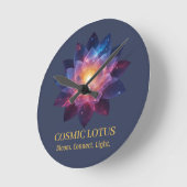 Cosmic Lotus Flower | Galaxy Bloom Energy Ronde Klok (Hoek)