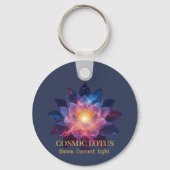 Cosmic Lotus Flower | Galaxy Bloom Energy Sleutelhanger (Voorkant)
