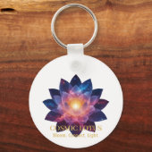 Cosmic Lotus Flower | Galaxy Bloom Energy Sleutelhanger (Achterkant)