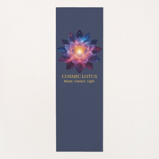 Cosmic Lotus Flower | Galaxy Bloom Energy Yogamat (Voorkant)