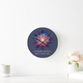 Cosmic Lotus Flower | Galaxy Bloom (NO NUMBERS) Ronde Klok (Huis)