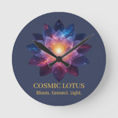 Cosmic Lotus Flower | Galaxy Bloom (NO NUMBERS) Ronde Klok (Voorkant)