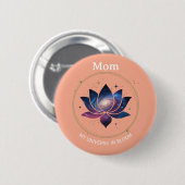 Cosmic Lotus Flower Mom Bloom Ronde Button 5,7 Cm (Voorkant /achterkant)