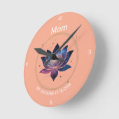 Cosmic Lotus Flower Mom Bloom Ronde Klok (Hoek)